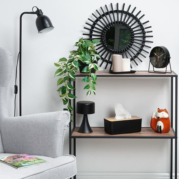 Vilde, pojemnik na chusteczki, czarny, 24-13-9,5 cm