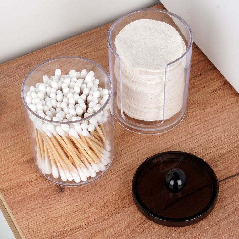 Vilde, pojemnik na patyczki i płatki kosmetyczne, dwupoziomowy