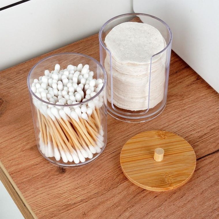 Vilde, pojemnik na patyczki i płatki kosmetyczne, dwupoziomowy