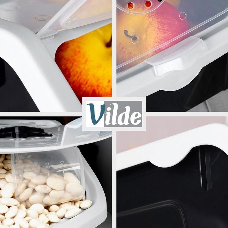 Vilde, pojemnik na warzywa i owoce, z pokrywką, przezroczysty, 12 l