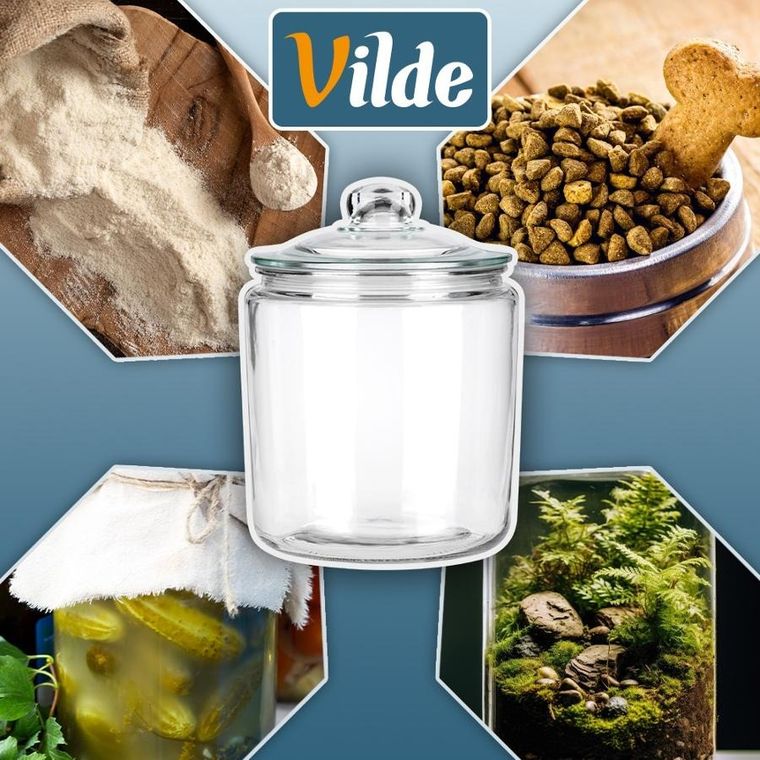 Vilde, pojemnik z pokrywką i uszczelką, szklany, 4l