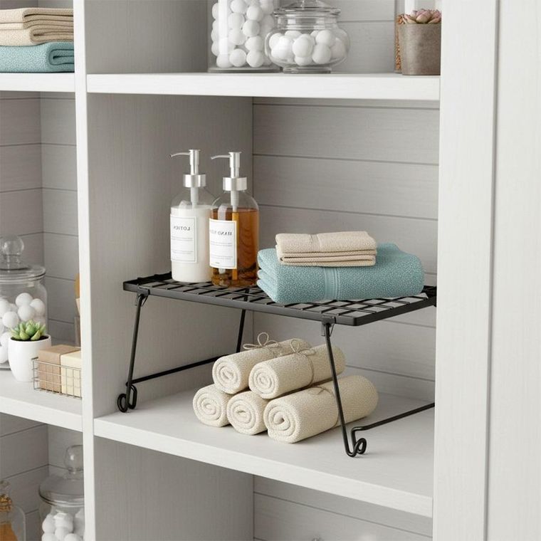 Vilde, półka kuchenna, metalowa, czarna, 36-22-15 cm