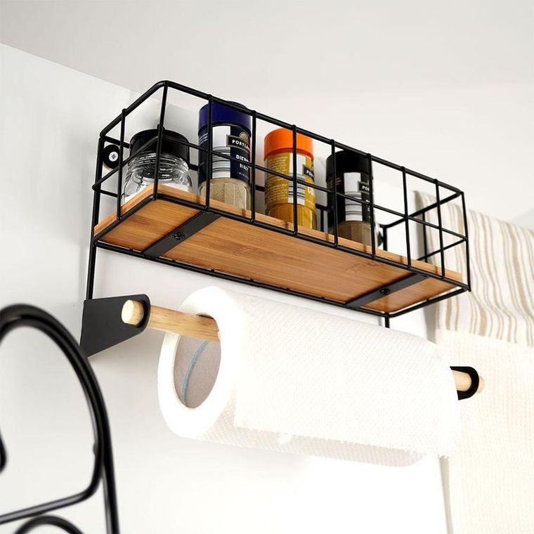 Vilde, półka na przyprawy + wieszak na ręcznik papierowy