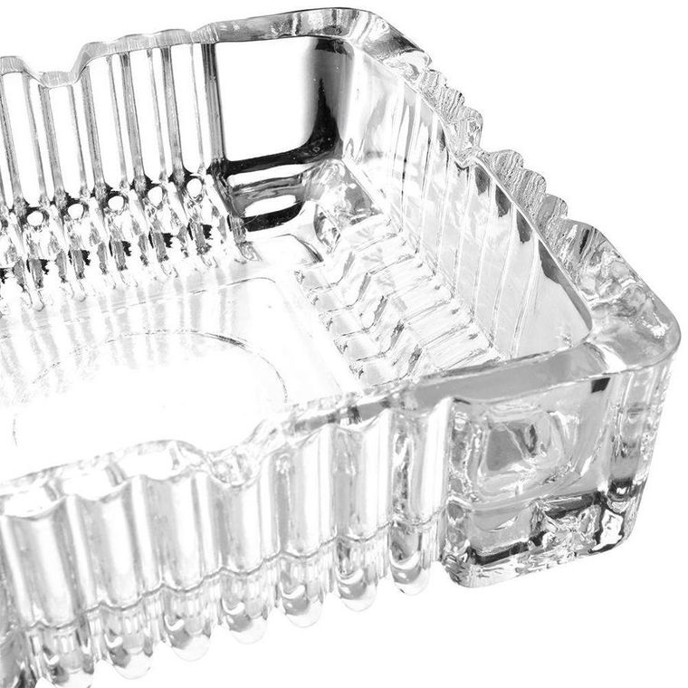 Vilde, popielniczka szklana, kwadratowa, 10.5-10.5-3.5 cm