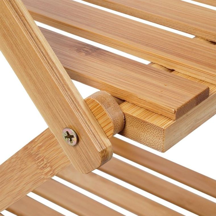 Vilde, regał bambusowy składany, 40-33.5-93.5 cm