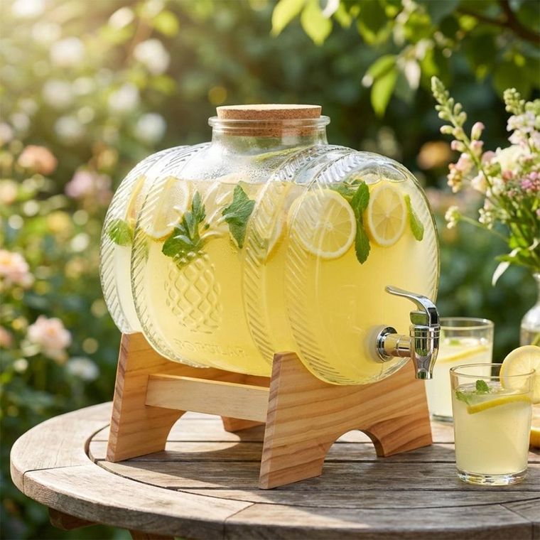 Vilde, słój do napojów z kranikiem i stojakiem, 5l