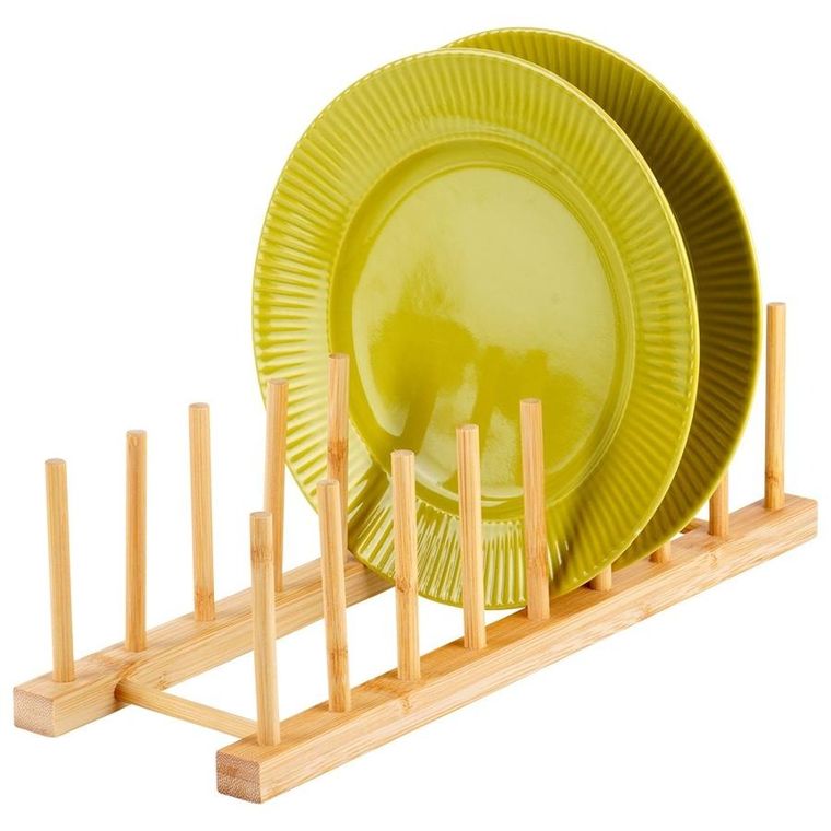 Vilde, stojak na pokrywki i talerze bambusowy, 34.5-12-12 cm