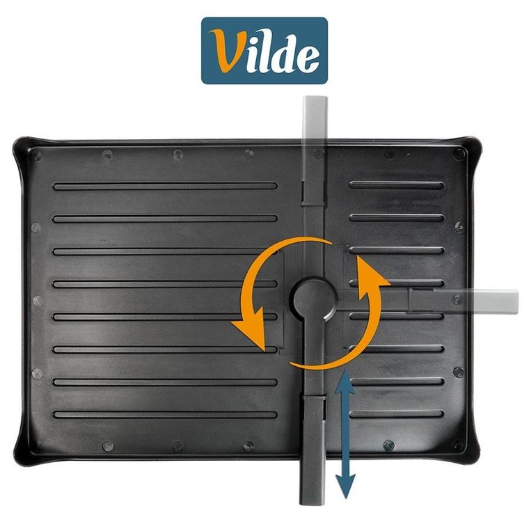 Vilde, suszarka na naczynia, metalowa, czarna, 48-32,5-18,5 cm