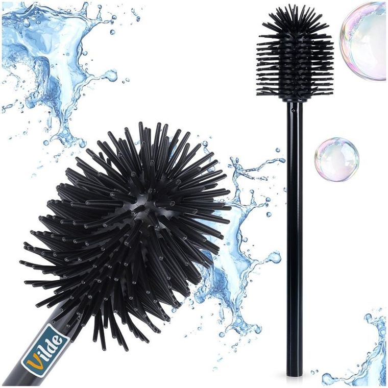 Vilde, szczotka do toalety, silikonowa, czarna, zapasowa, 35 cm