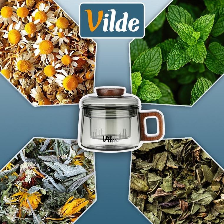 Vilde, szklanka z zaparzaczem do herbaty, 240 ml