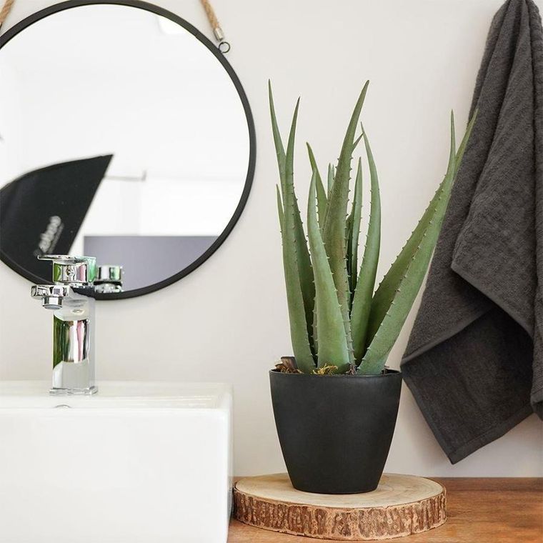 Vilde, sztuczna roślina w doniczce, Aloes, 42 cm