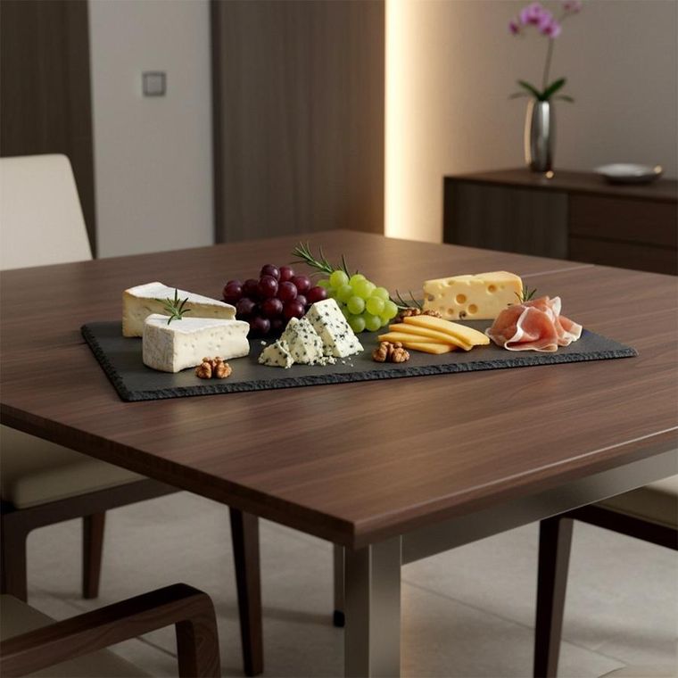 Vilde, taca do serwowania, prostokątna, kamienna, łupek, 40-30 cm