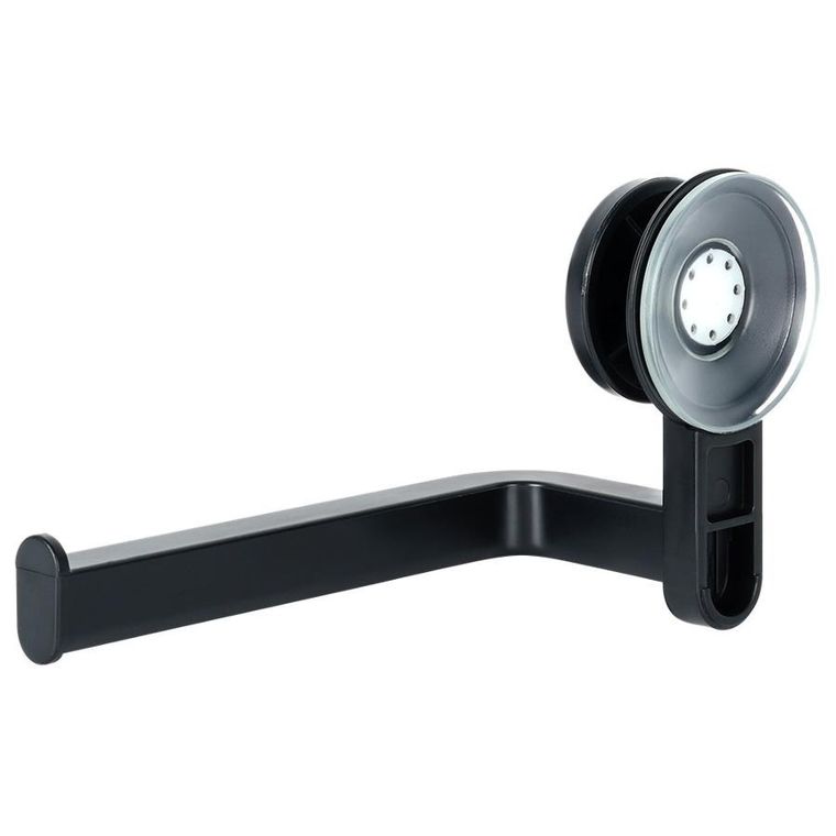 Vilde, uchwyt na papier toaletowy na przyssawkę, czarny, 16,5 cm