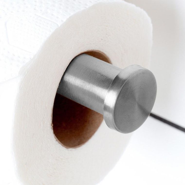 Vilde, uchwyt na papier toaletowy, stalowy, srebrny