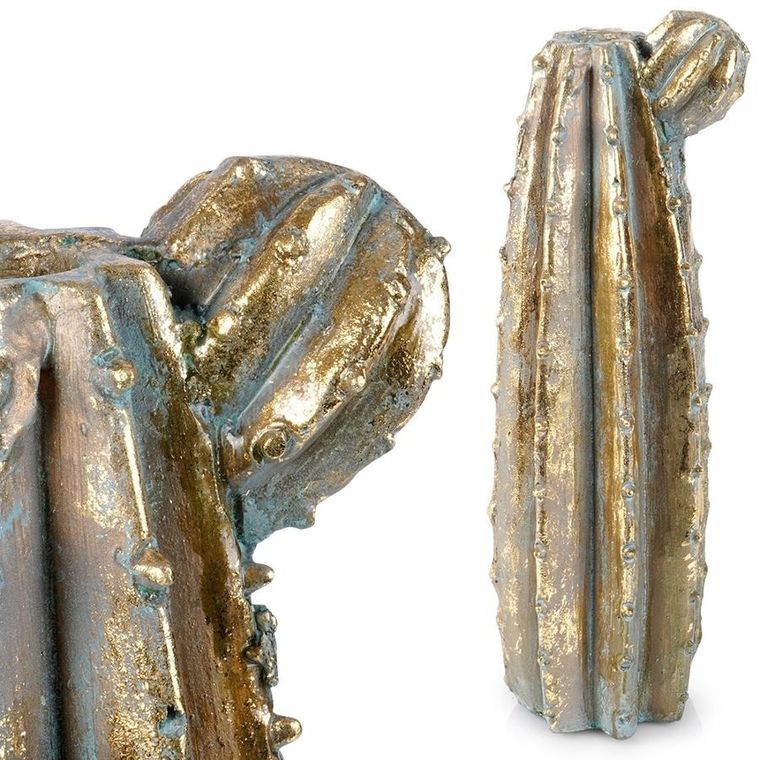 Vilde, wazon na kwiaty złoty kaktus, 47.5 cm