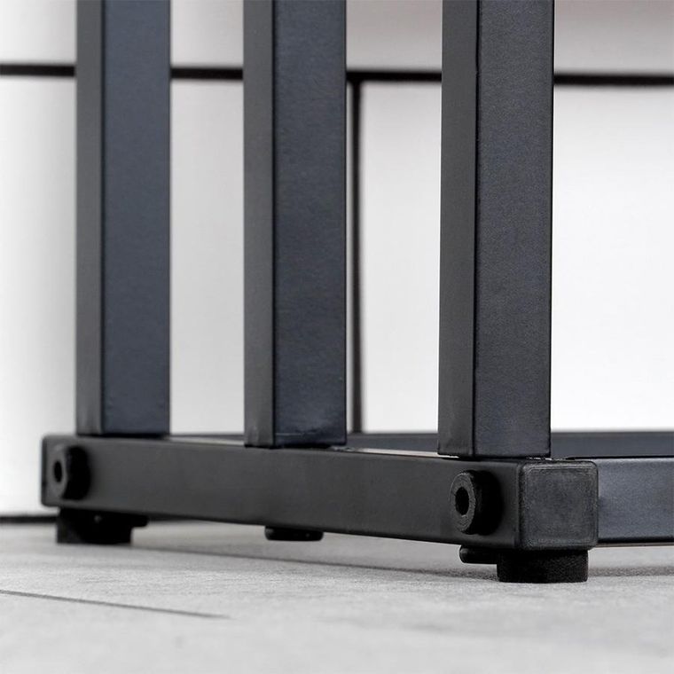 Vilde, wieszak na ręczniki stojący, metalowy, czarny