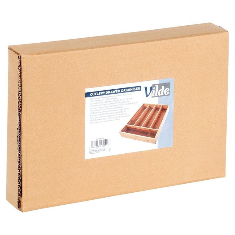 Vilde, wkład na sztućce do szuflady, bambusowy, 25-35 cm