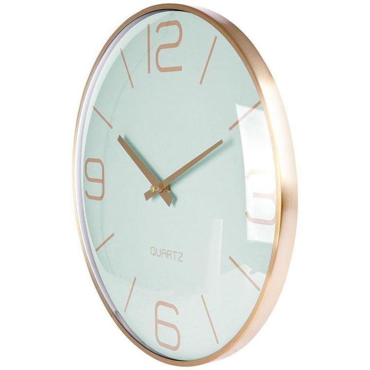 Vilde, zegar ścienny, złoty miętowy, 30 cm