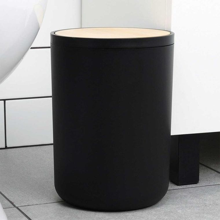 Vilde, zestaw łazienkowy, czarny, 6 elementów