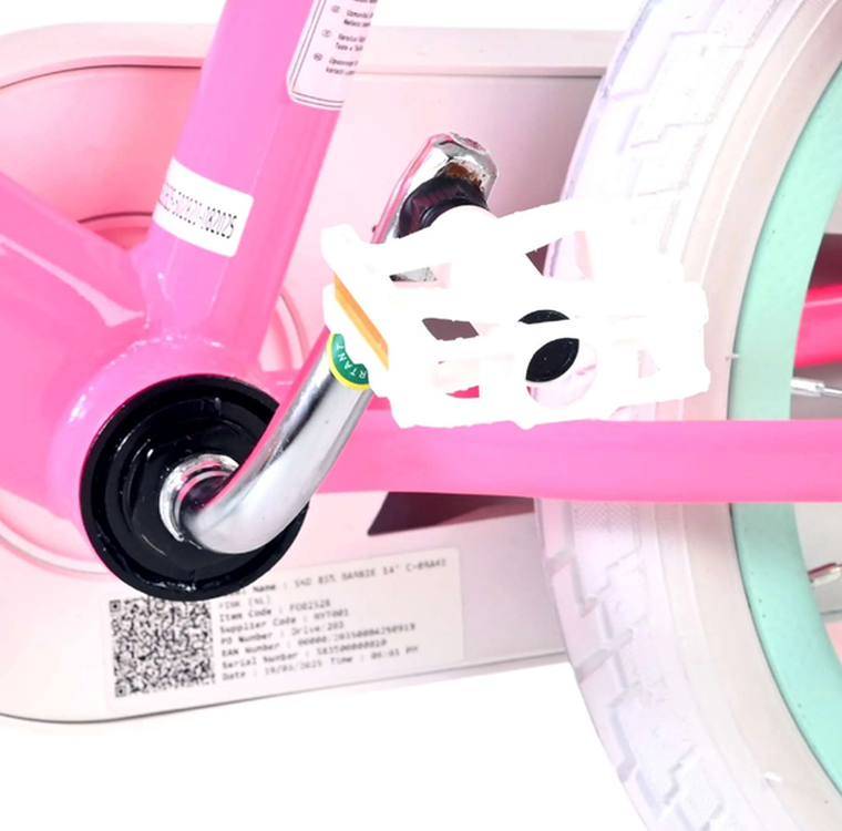 Volare, Barbie, rower, różowy, 14"