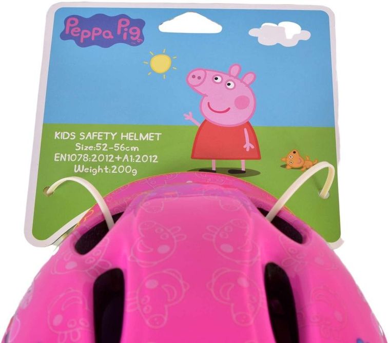 Volare, Świnka Peppa, kask ochronny, rozmiar 51-55 cm
