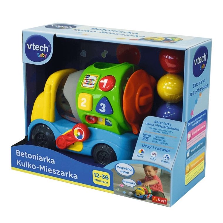 Vtech, betoniarka kulko-mieszarka, zabawka interaktywna
