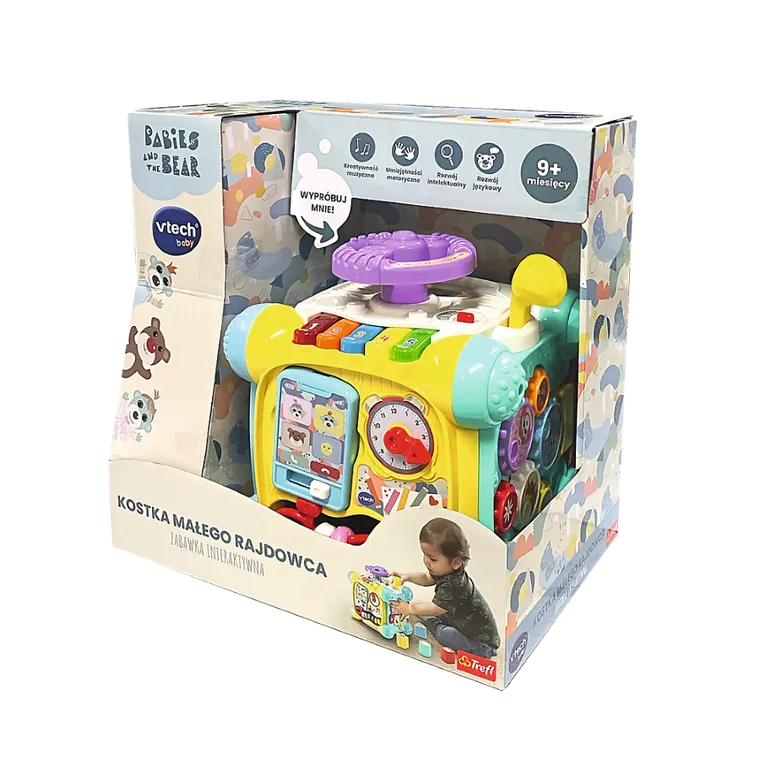 Vtech, Bobaski i Miś, Kostka Małego Rajdowca, zabawka interaktywna