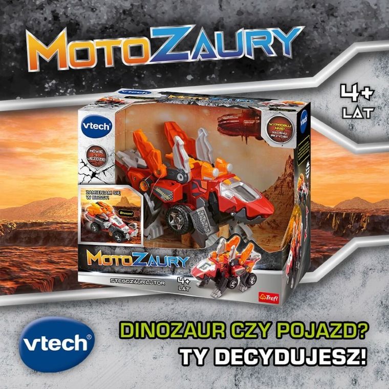 Vtech, Motozaury, Stegozaur Lutor, pojazd transformujący