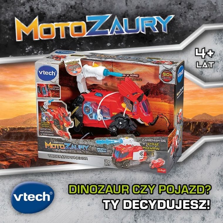 Vtech, Motozaury, Triceratops Nexor, pojazd transformujący XL