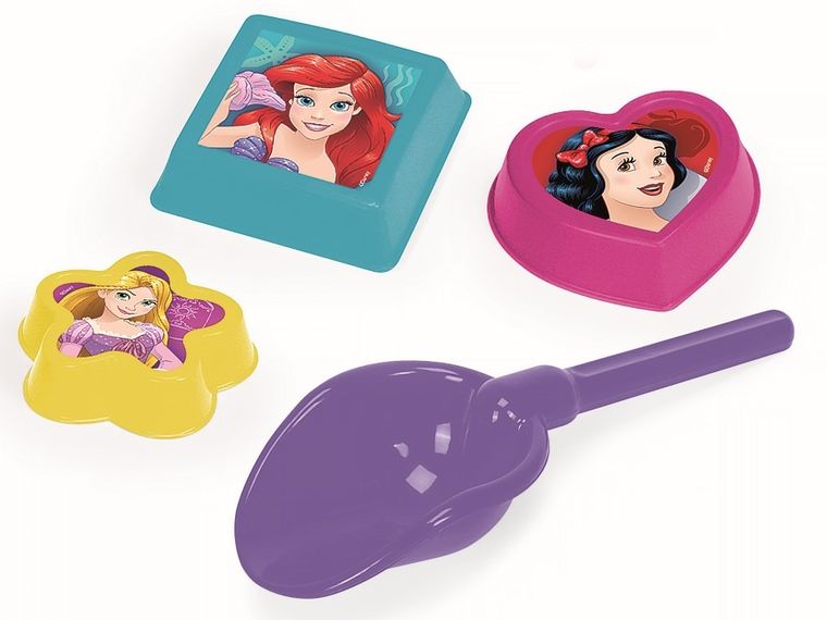 Wader, Disney, łopatka + 3 foremki do piasku