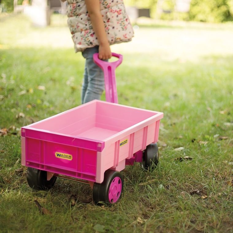Wader, Gigant, wózek-przyczepa, różowy