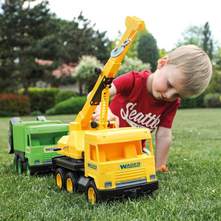 Wader, Middle Truck, dźwig, żółty