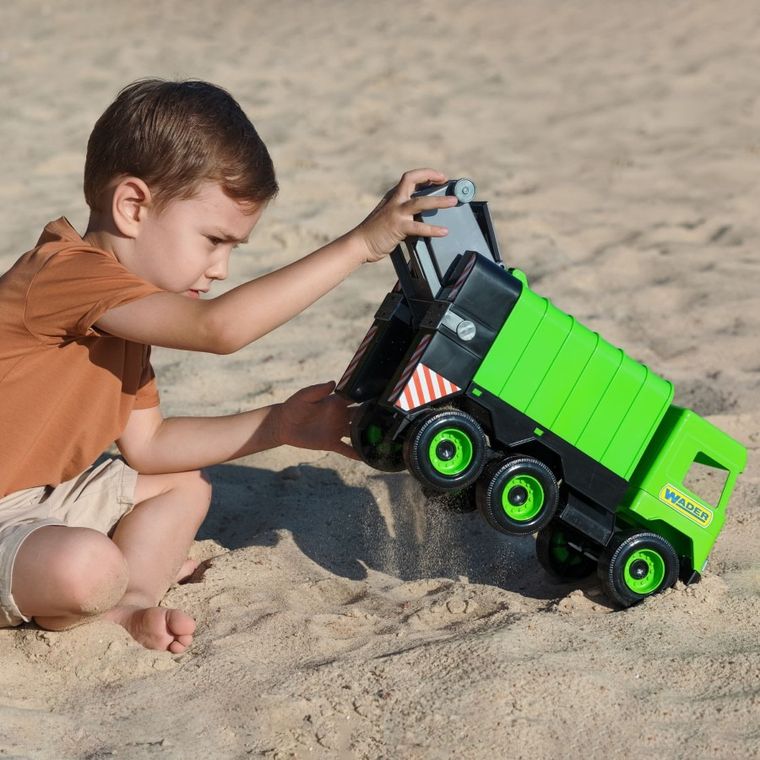 Wader, Middle Truck, śmieciarka, zielona
