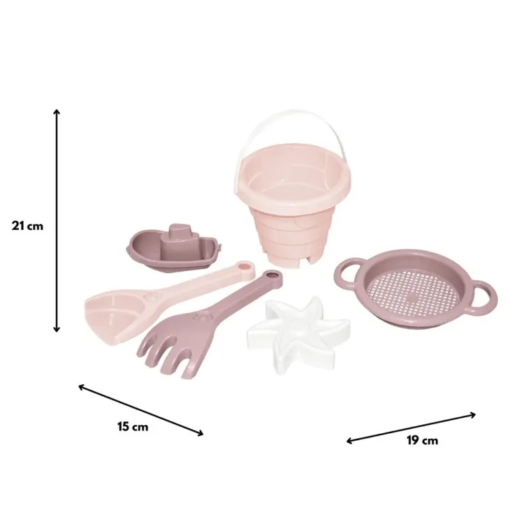 Wader, Różana Wata Cukrowa, Zamek, zestaw do piasku, 6 elementów