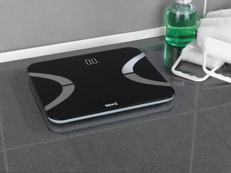 Waga łazienkowa led, 30-26 cm, czarna