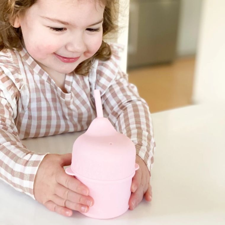 We Might Be Tiny, silikonowa nakładka na kubek, Powder Pink