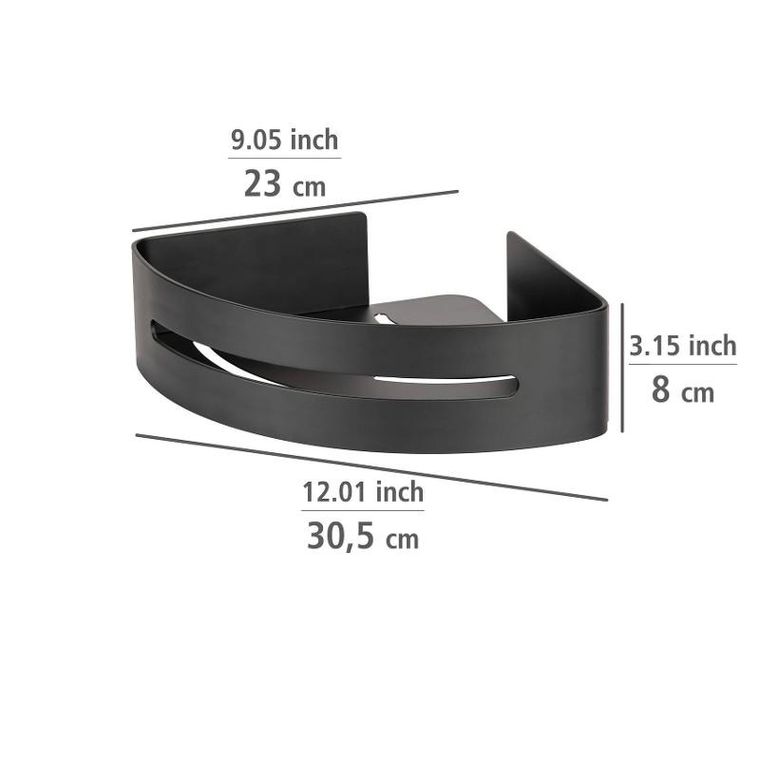 Wenko, Bivio, półka łazienkowa, narożna, aluminiowa, montaż bez wiercenia