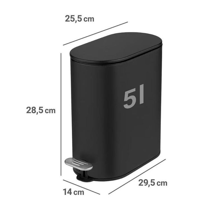 Wenko, Collungo, wąski łazienkowy kosz, 5 litrów