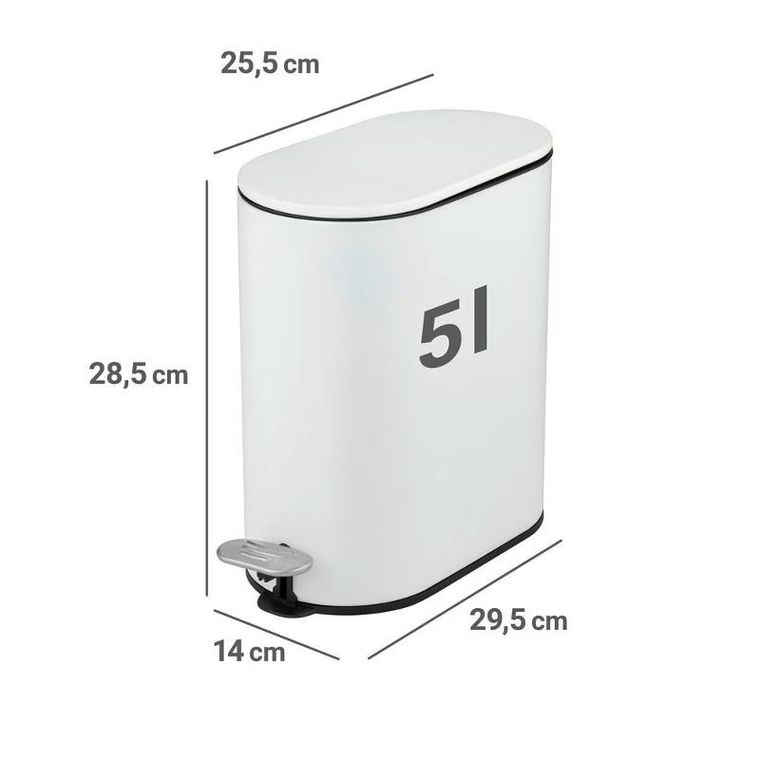 Wenko, Collungo, wąski łazienkowy kosz, 5l