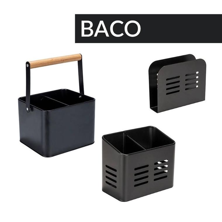 Wenko, ociekacz do sztućców, Baco, czarny