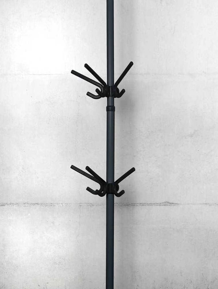 Wenko, potrójny haczyk na ubrania, płaszcze, Herkules, czarny, 2 szt.