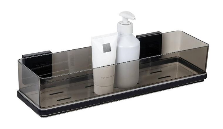 Wenko, Quadro, transparentna półka łazienkowa, montaż bez wiercenia