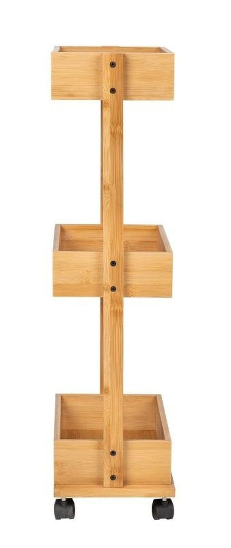 Wenko, regał łazienkowy, Allegre Bamboo, mobilny, 3 półki