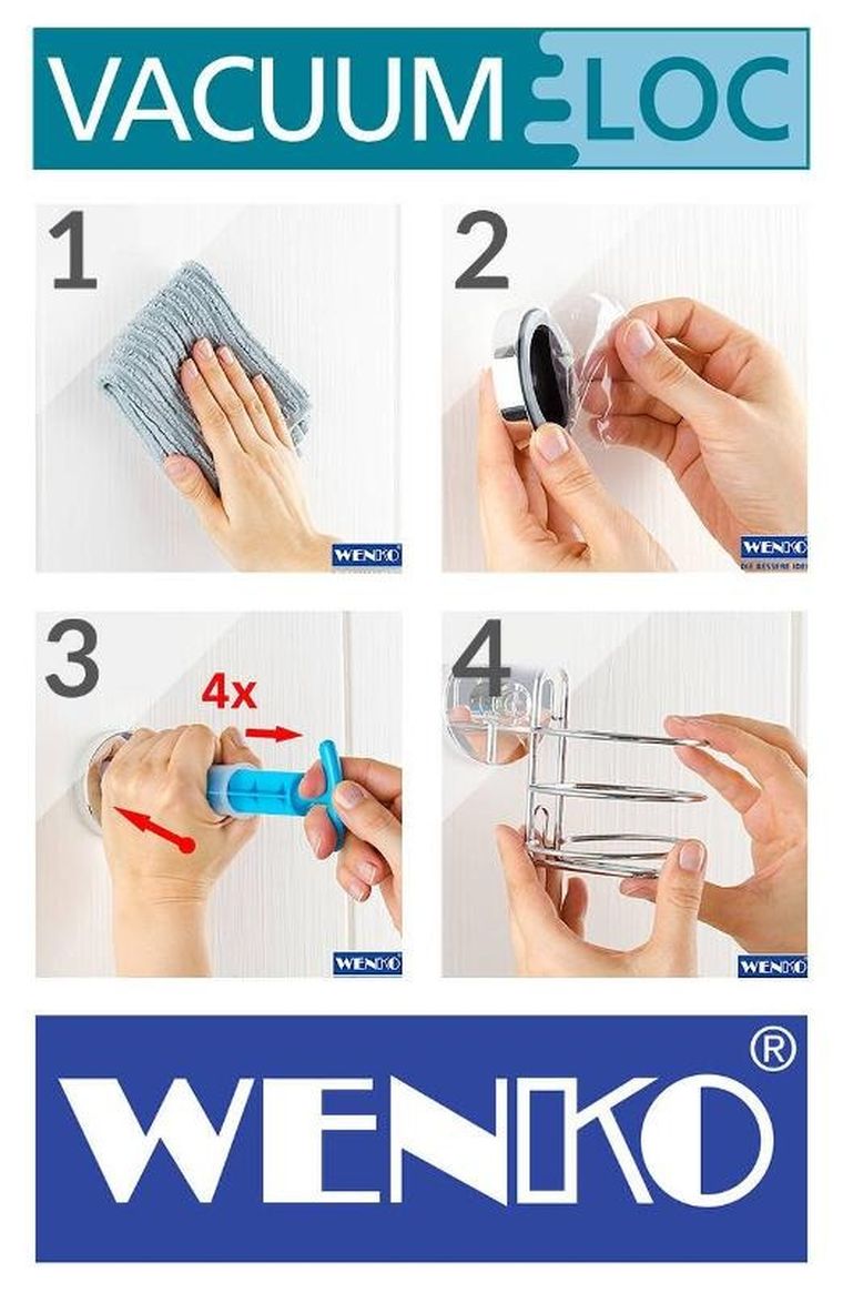 Wenko, wieszak na ręczniki Vacuum-Loc, 2 szt.