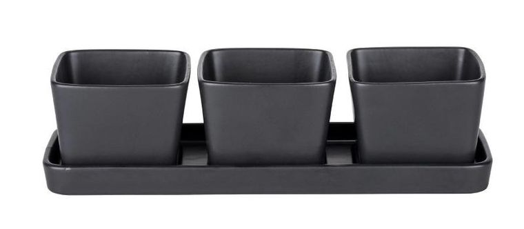 Wenko, zestaw do przekąsek i dipów, 3 miseczki z tacą, 300 ml
