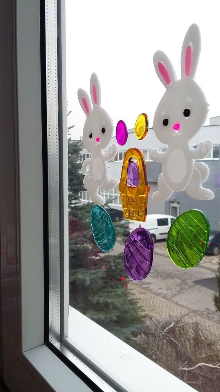 Wielkanoc, naklejki dekoracyjne żelowe