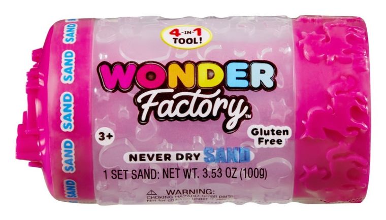 Wonder Factory, Never Dry Sand, piasek kinetyczny w tubie, 1 szt.