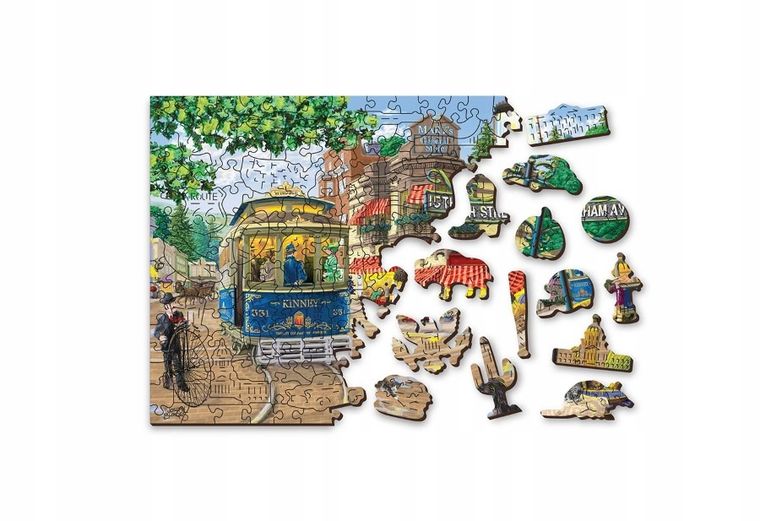 Wooden.City, Wiktoriańska ulica, drewniane puzzle z figurkami, 1010 elementów