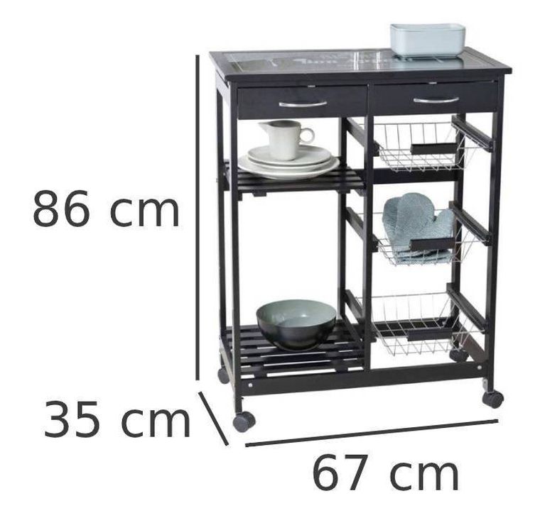 Wózek kuchenny bon appetit, wielofunkcyjny