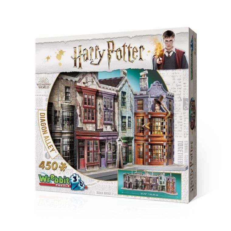Wrebbit, Harry Potter, Diagonal Alley, puzzle 3D, 450 elementów